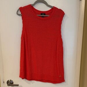 NEW Jones New York Bright Red Knit Tank Top